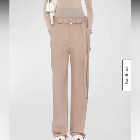 Alaia Cargo pants Stretch Cotton Garbadine Tan FR40 US8 NWT - Picture 1 of 7